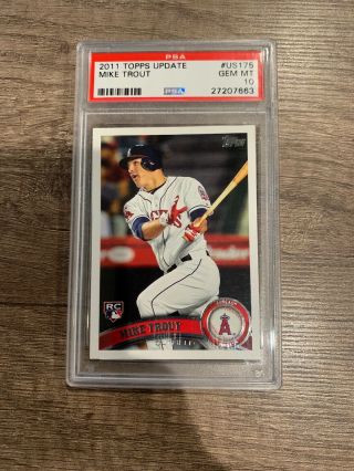 2011 Topps Update Us175 Mike Trout Rookie Psa 10