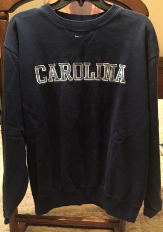 Nike Team North Carolina Tar Heels Crewneck Sweatshirt Size Medium