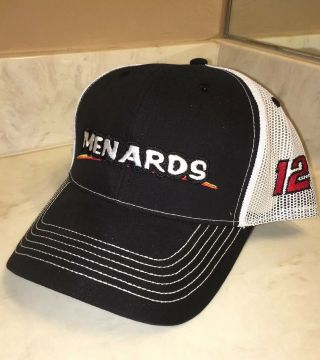 Ryan Blaney Menards Nascar Penske Team Issued Hat Ford Racing 12 Pit Crew
