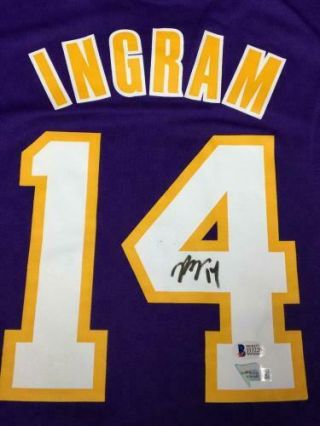 Brandon Ingram Signed Purple Lakers Basketball Jersey Fanatics/Beckett BAS 4