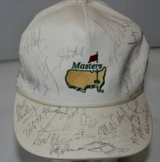Golf Masters Hat - Signed By Over Two Dozen Past Winners And Players - Autograph