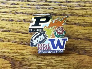 2001 Washington Huskies Purdue Boilermakers Rose Bowl Tournament Of Roses Pin
