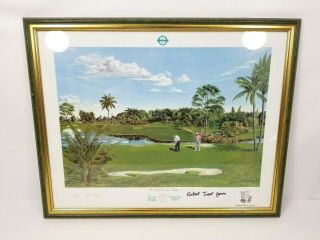 Robert Trent Jones Signed Print At Coral Ridge Country Club Framed And Numbered