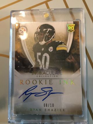 Ryan Shazier Pittsburgh Steelers 2014 Immaculate Rookie Ink Auto 08/10