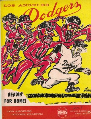 1965 Sandy Koufax Perfect Game Program (sept.  9) Vs.  Chicago Cubs Ex