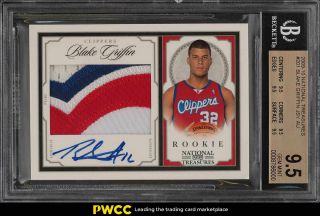 2009 National Treasures Blake Griffin Rookie Rc Auto Patch /99 Bgs 9.  5 (pwcc)