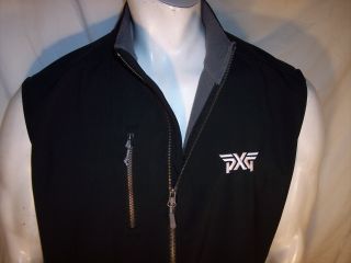 Peter Millar Crown Sport Xxl Black Poly/spandex Golf Rain Vest Pxg Logo