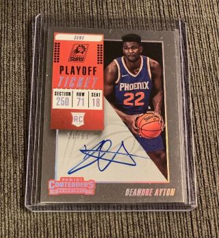2018 - 19 Panini Contenders Playoff Ticket 102 Deandre Ayton Rookie Auto /65