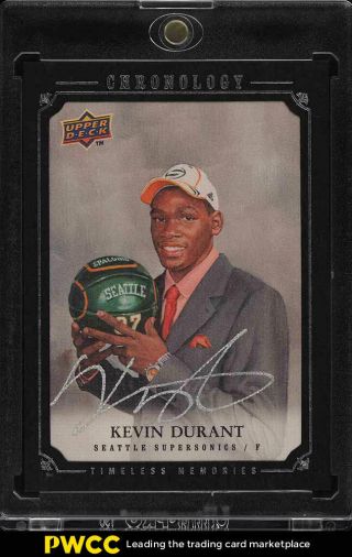 2007 Upper Deck Chronology Kevin Durant Rookie Rc Auto /99 159 (pwcc)
