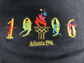 Vintage Atlanta 1996 Olympic Games T Shirt Size Large Blue 90’s