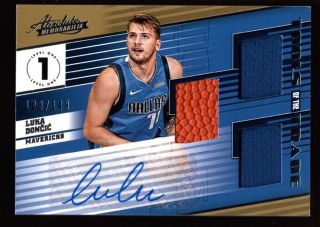 Luka Doncic /149 $500 Rookie Auto Triple Jersey Patch Ball 3 Rc 2018 - 19 Absolute