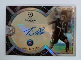 2018 - 19 Topps Museum Uefa Champions League Archival Auto Timothy Weah 43/99