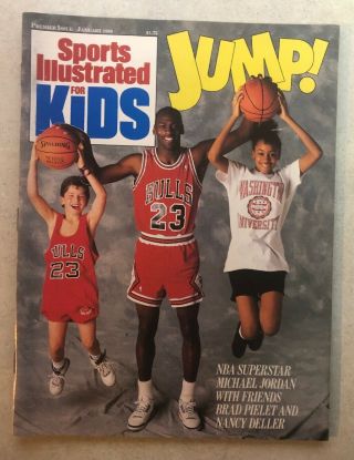 1989 Sports Illustrated For Kids Michael Jordan Newsstand With Cards 1st Issue