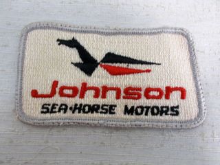 Vintage Johnson Sea - Horse Motors Jacket Uniform Patch Fishing Outboard Seahores