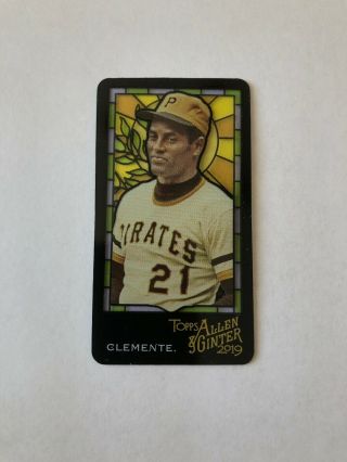 Roberto Clemente 2019 Topps Allen & Ginter Stained Glass Mini Ext 390 Rip Only