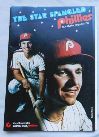 1976 Philadelphia Phillies Vs St Louis Cardinals Program 9/23/76 Carlton Pitched