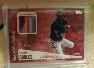 2019 Topps Series 2 Major League Material Mlm - Vr Victor Robles 15/25 Nationals