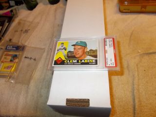 1960 Clem Labine Baseball Card/ Topps 29/ Psa 8