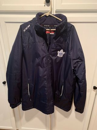 Team Issued Toronto Maple Leafs Winter Team Jacket.  Ccm.  Xl.