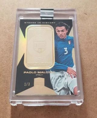2018 Eminence Etched In History Paolo Maldini 1 Troy Ounce Gold Card 1/3 Italy