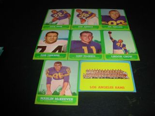 8 - 1963 Topps Football Los Angeles Rams