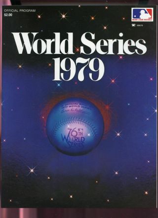 1979 World Series Program Pittsburgh Pirates Baltimore Orioles Baseball Game Vs