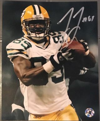 James Jones Green Bay Packers Signed Autographed 8x10 Photo With Jj Hologram
