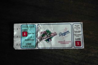 1988 World Series Famous Kirk Gibson Hr La Dodgers Ticket G1 Los Angeles