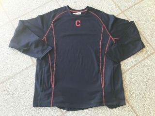 Cleveland Indians Player Issued Majestic Mlb Warm Up Jersey Shirt Men 