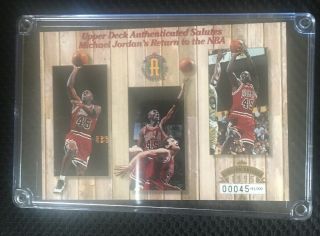 1995 Upper Deck Michael Jordan Returns To Nba Card 45/45,  000