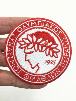 Champions League Greek Olympiakos Team Logo Football Embroidery Patch - 7.  5cm.
