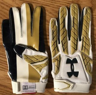 Notre Dame Football 2016 Team Issued Under Armour Long Gloves 2xl