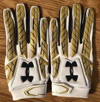 Notre Dame Football 2016 Team Issued Under Armour Long Gloves 2xl 3