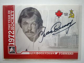 09 - 10 Itg 1972 The Year In The Hockey Yvan Cournoyer A - Yc2 Autograph Sp