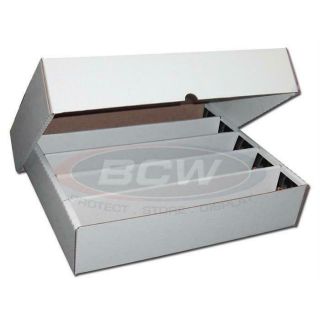 25 - Bcw 5000 Count With Full Lid Baseball Trading Card Storage Boxes