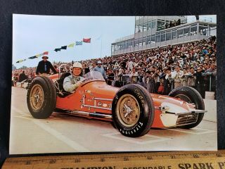 1959 Champion Spark Plug Tony Bettenhausen Indy 500 6 X 9 Card