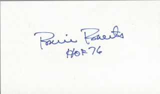 Robin Roberts Phillies 1976 Hof Hand Signed Autographed Index Card Jsa Loa