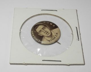 1910 - 12 Sweet Caporal Baseball Pin Coin Button Joe Tinker Chicago Cubs