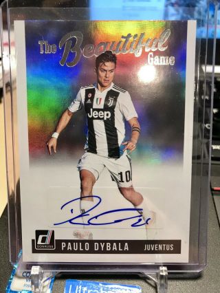 2018 - 19 Donruss Soccer Paulo Dybala The Game Auto Juventus