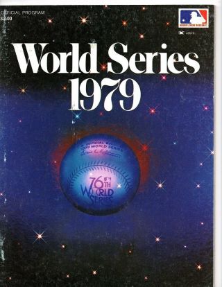 Mlb 1979 World Series Official Program " Pittsburgh Pirates Vs Baltimore Orioles "