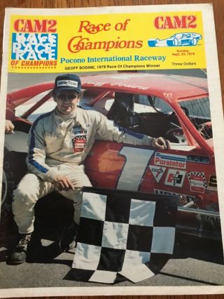 Pocono International Raceway Cam 2 Race Of Champions 1978 Program