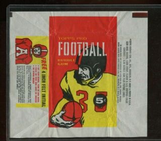 1958 Topps Football Five Cent Wax Pack Wrapper - Felt Initial