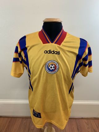 Romania National Team 1996/1997/1998 Home Football Jersey Trikot Adidas Sz Small