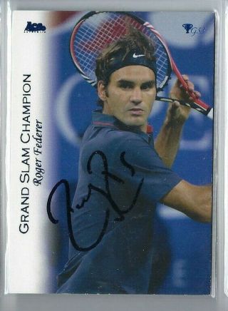 Roger Federer 2008 Leaf Ace Authentics On Card Auto Autograph Ssp