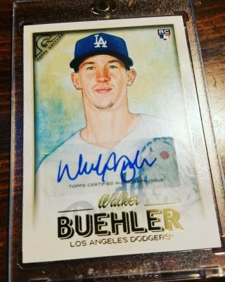2018 Topps Gallery Auto Walker Buehler Autograph Rookie Dodgers Rc Red Hot