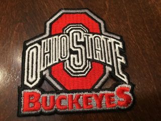 Osu Ohio State Buckeyes Vintage Rare Embroidered Iron On Patch 3 " X 3 "