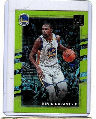 2017 - 18 Panini Donruss Kevin Durant Yellow Parallel /25