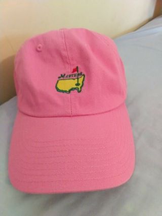 The Masters Golf Tournament Hat Cap Augusta National Magnolia Lane Pink Adj