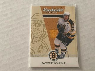 Ray Bourque 2003 - 04 Parkhurst Six Boston Memorabilia Jersey Card Bm66