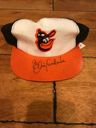 Elrod Ellie Hendricks Baltimore Orioles Vintage Signed Hat Cap Auto